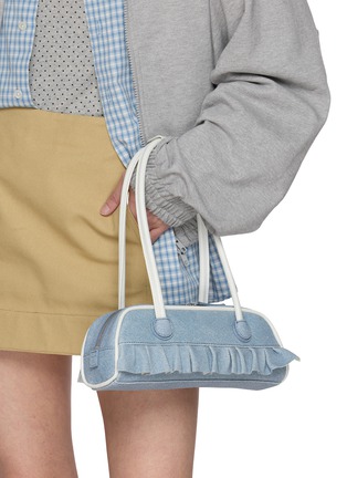 Figure View - Click To Enlarge - MARGESHERWOOD - X Peanuts Mini Soft Boston Ruffled Leather East West Bag