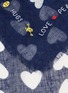 Detail View - Click To Enlarge - CITRUS - Heart Bandana Embroidered Linen Scarf