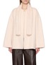 KRUF Detachable Mink Fur Collar Cashmere Coat