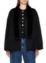 KRUF Detachable Collar Multi Button Cashmere Coat