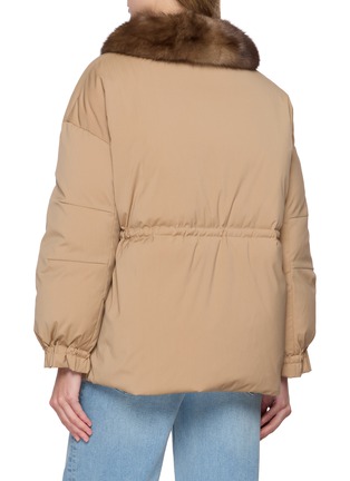 Back View - Click To Enlarge - KRUF - Sable Fur Collar Padded Down Jacket