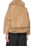 Back View - Click To Enlarge - KRUF - Detachable Fox Fur Trim Oversized Jacket