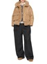 Figure View - Click To Enlarge - KRUF - Detachable Fox Fur Trim Oversized Jacket