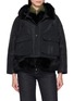 KRUF Detachable Fox Fur Trim Oversized Jacket