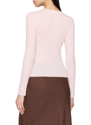 Back View - Click To Enlarge - ARCH4 - New Cami Ribbed Cashmere Cardigan