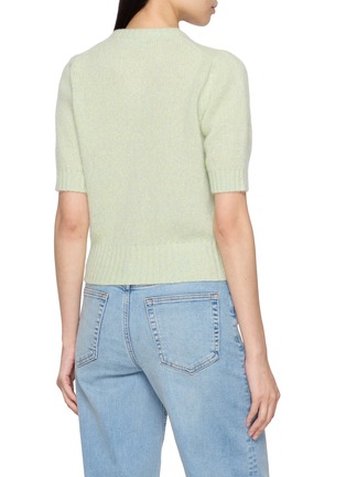 Back View - Click To Enlarge - ARCH4 - Rome Short Sleeve Cashmere Silk Cardigan