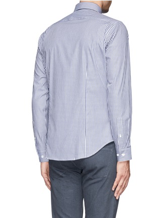 Back View - Click To Enlarge - THEORY - Sylvain mini gingham check shirt