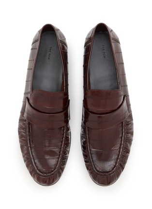Figure View - Click To Enlarge - THE ROW - Soft Eel Skin Leather Loafers