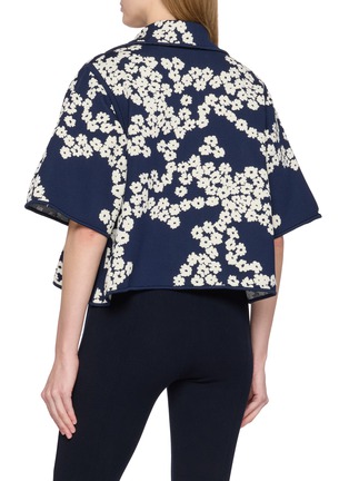 Back View - Click To Enlarge - PEPA POMBO - Duna Floral Knit Zip Jacket