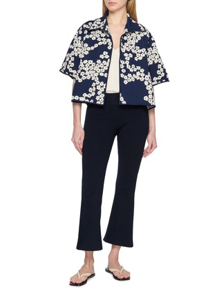Figure View - Click To Enlarge - PEPA POMBO - Duna Floral Knit Zip Jacket