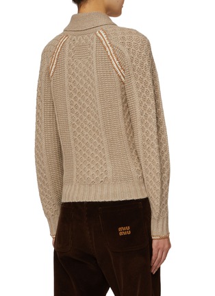 Back View - Click To Enlarge - GUEST IN RESIDENCE - Marlowe Cable Knit Cardigan