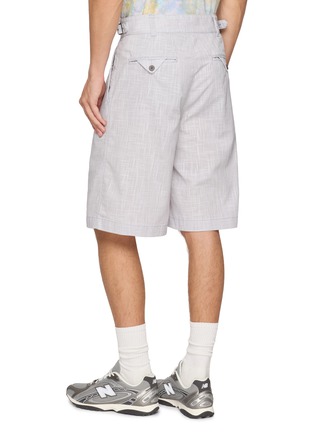 Back View - Click To Enlarge - J∞QUALITY - Buckled Side Strap Pleated Shorts