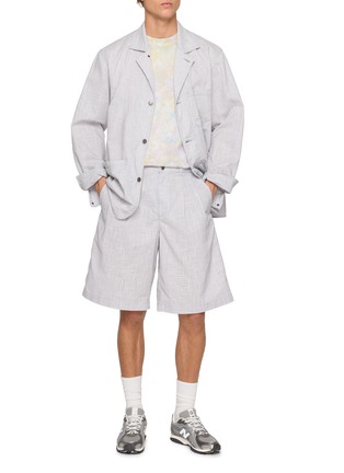 Figure View - Click To Enlarge - J∞QUALITY - Buckled Side Strap Pleated Shorts