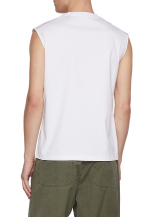 Back View - Click To Enlarge - J∞QUALITY - Sleeveless Crewneck Supima Cotton Blend T-Shirt