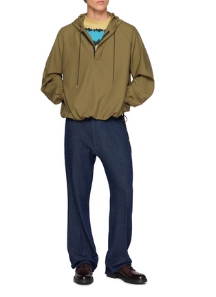 Figure View - Click To Enlarge - J∞QUALITY - Flared Dark Wash Denim Pants