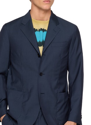  - J∞QUALITY - Herringbone Single Breasted Blazer