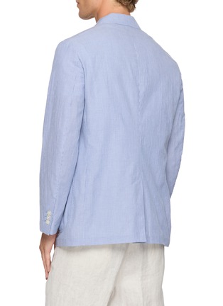 Back View - Click To Enlarge - J∞QUALITY - Reversible Striped Single Breasted Blazer
