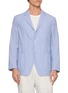 J∞QUALITY Reversible Striped Single Breasted Blazer