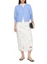 Figure View - Click To Enlarge - BOINIGAN - Floral Cutwork Lace Cotton Midi Straight Skirt