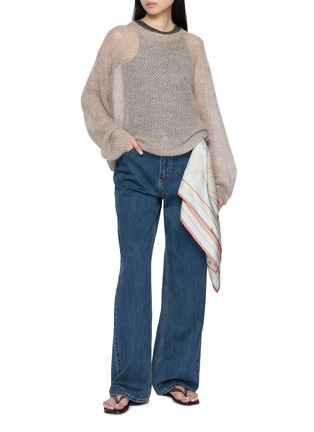 Figure View - Click To Enlarge - BOINIGAN - Wide Leg Dark Wash Jeans