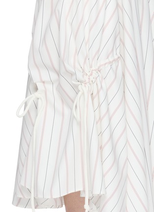  - BOINIGAN - Striped Drawstring Flared Midi Skirt