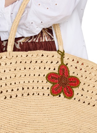 Front View - Click To Enlarge - LIMAIA - Lys Raffia Bag Charm