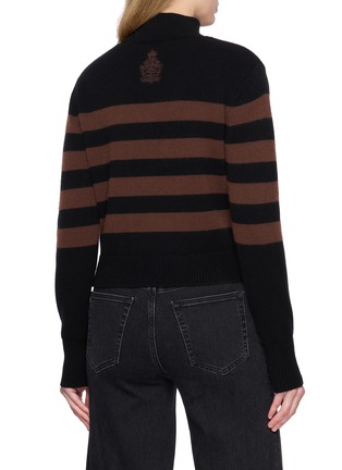 Back View - Click To Enlarge - FRAME - x Ritz Striped Turtleneck Knit Sweater