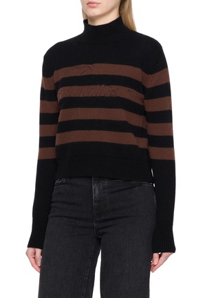 Front View - Click To Enlarge - FRAME - x Ritz Striped Turtleneck Knit Sweater