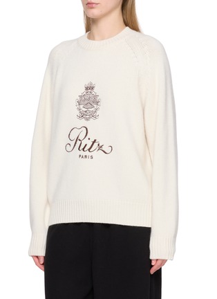 Front View - Click To Enlarge - FRAME - x Ritz Unisex Embroidered Emblem Knit Sweater