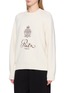 Front View - Click To Enlarge - FRAME - x Ritz Unisex Embroidered Emblem Knit Sweater