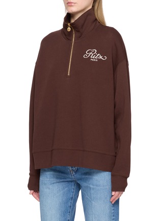 Front View - Click To Enlarge - FRAME - x Ritz Half Zip Polo Top