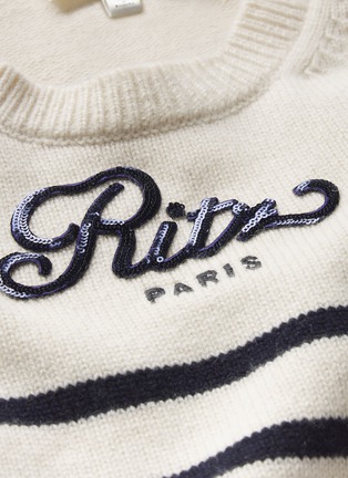  - FRAME - x Ritz Sequined Striped Sweater