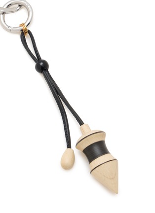 Detail View - Click To Enlarge - LEMAIRE - Stripes Pendulum Wood Bag Charm