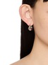 Figure View - Click To Enlarge - LEMAIRE - Curved Mini Drop Rhodium Plated Silver Earrings