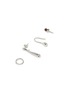 Detail View - Click To Enlarge - LEMAIRE - Rhodium Silver Earrings — Set of 4