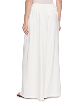 Back View - Click To Enlarge - GIA STUDIOS - Corine Elasticated Waistband Wide Leg Cotton Pants