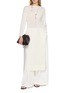 Figure View - Click To Enlarge - GIA STUDIOS - Áo Dài Inspired Boat Neck Silk Knit Dress