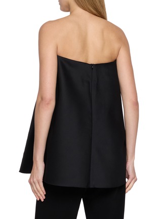Back View - Click To Enlarge - GIA STUDIOS - Carlyn Strapless Flared Silk Wool Top