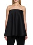 GIA STUDIOS Carlyn Strapless Flared Silk Wool Top