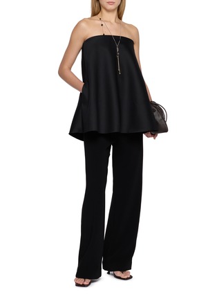 Figure View - Click To Enlarge - GIA STUDIOS - Carlyn Strapless Flared Silk Wool Top