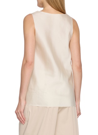Back View - Click To Enlarge - GIA STUDIOS - Elio Sleeveless U-Neck Silk Top