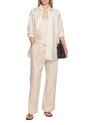 Figure View - Click To Enlarge - GIA STUDIOS - Elio Sleeveless U-Neck Silk Top