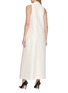Back View - Click To Enlarge - GIA STUDIOS - Sleeveless Draped Slub Silk Maxi Dress