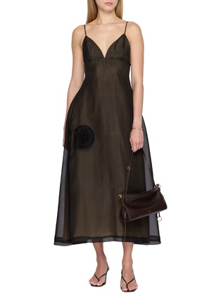 Figure View - Click To Enlarge - GIA STUDIOS - Handcrafted Rose Silk Dress