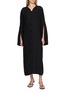 GIA STUDIOS Long Sleeve Mandarin Collar Linen Dress