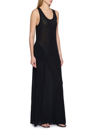 Detail View - Click To Enlarge - GIA STUDIOS - Moon Draped Asymmetrical Layered Cotton Maxi Dress