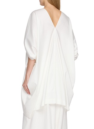 Back View - Click To Enlarge - GIA STUDIOS - Aron Deep V-Neck Cotton Blouse