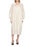 GIA STUDIOS Elio Long Sleeve Point Collar Vietnamese Silk Shirt Dress
