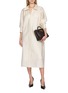 Figure View - Click To Enlarge - GIA STUDIOS - Elio Long Sleeve Point Collar Vietnamese Silk Shirt Dress