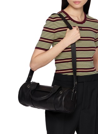 Front View - Click To Enlarge - PRADA - Route Large Leather Shoulder Bag